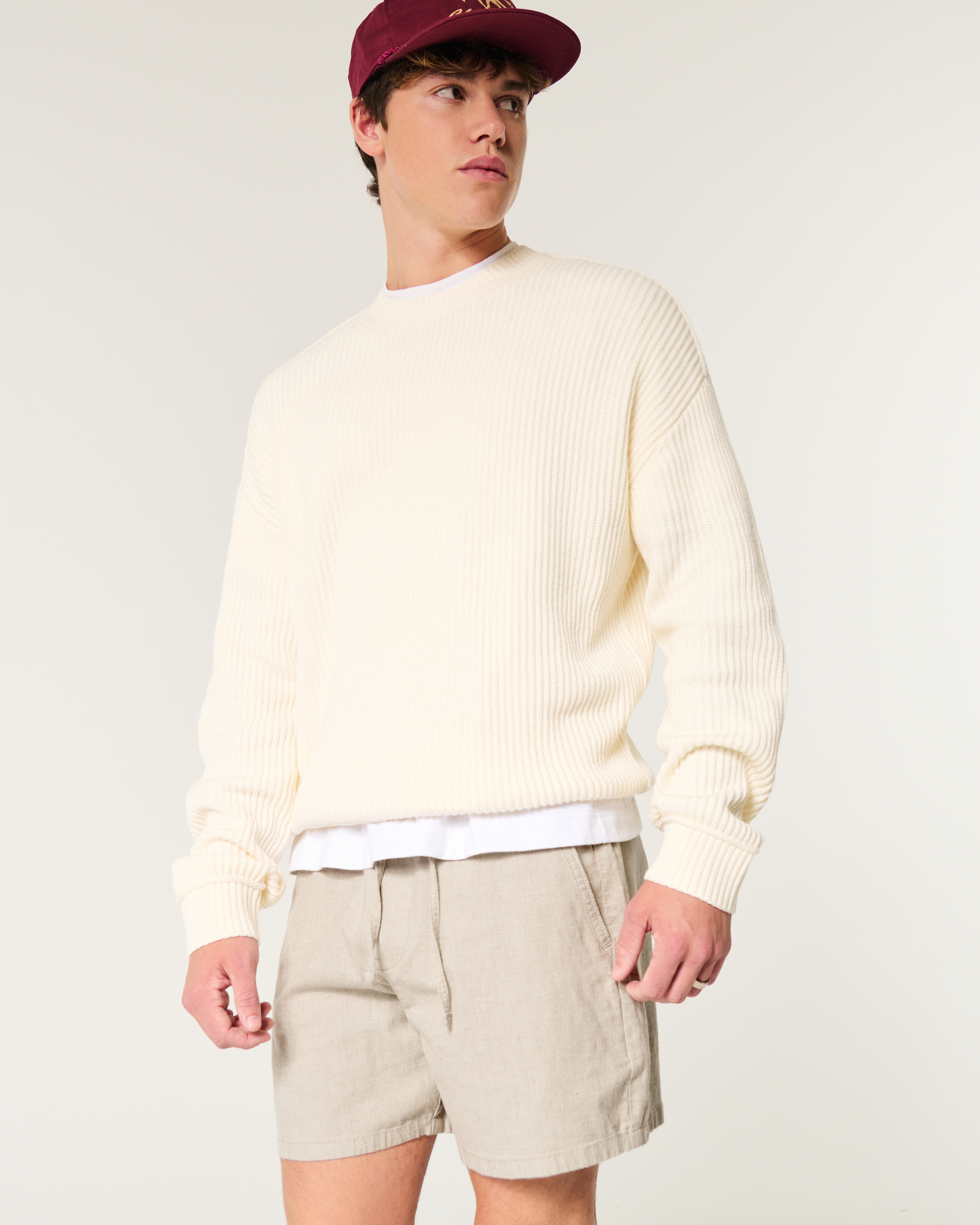 Linen-Blend Pull-On Shorts 7