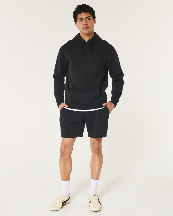 Hollister Feel Good Fleece Shorts 7", Black