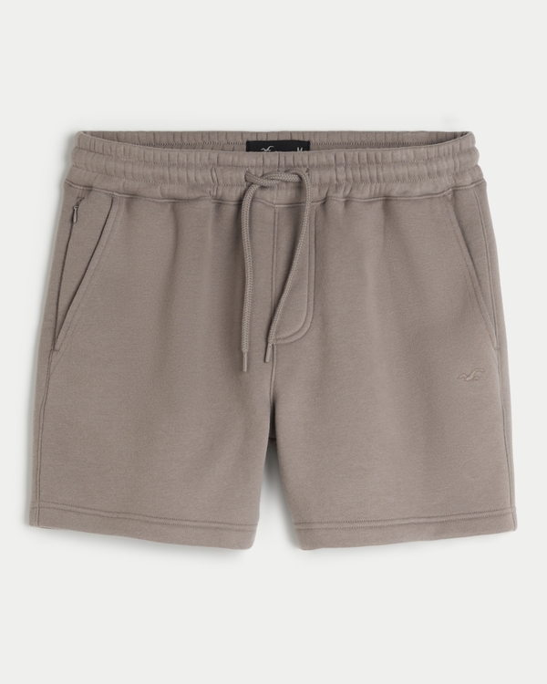 Fleece icon Shorts 5", Brown