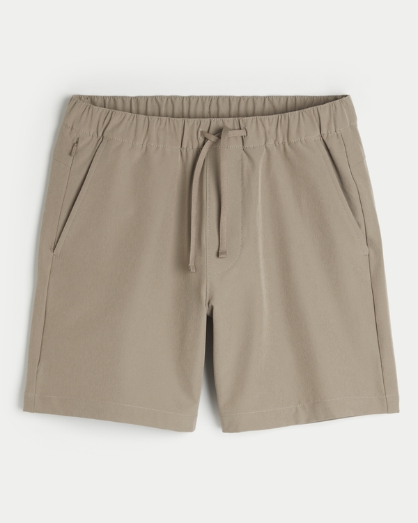 Khaki jogger shorts sale