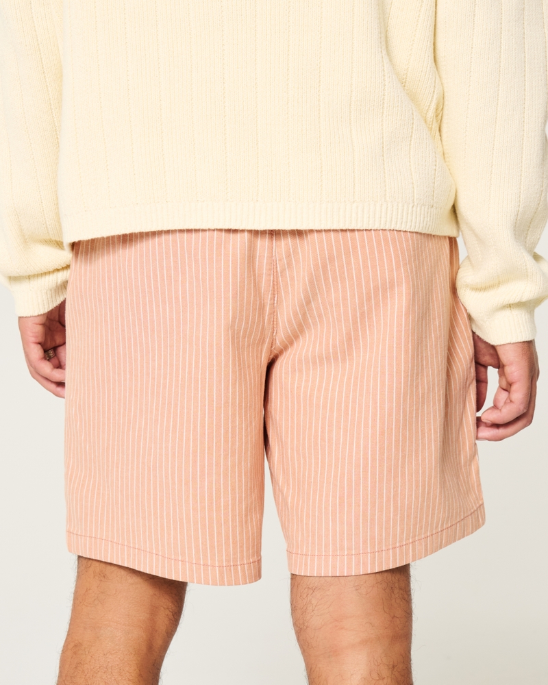 Flex-Waist Linen-Blend Pull-On Shorts 8”