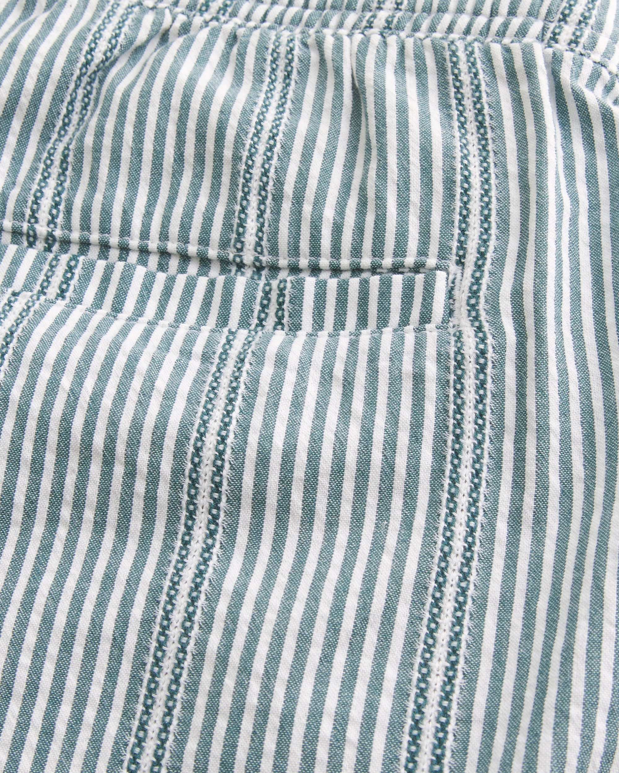 Above-the-Knee Seersucker Shorts