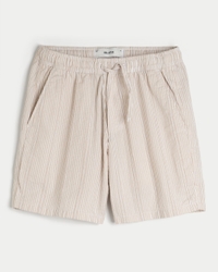Above-the-Knee Seersucker Shorts
