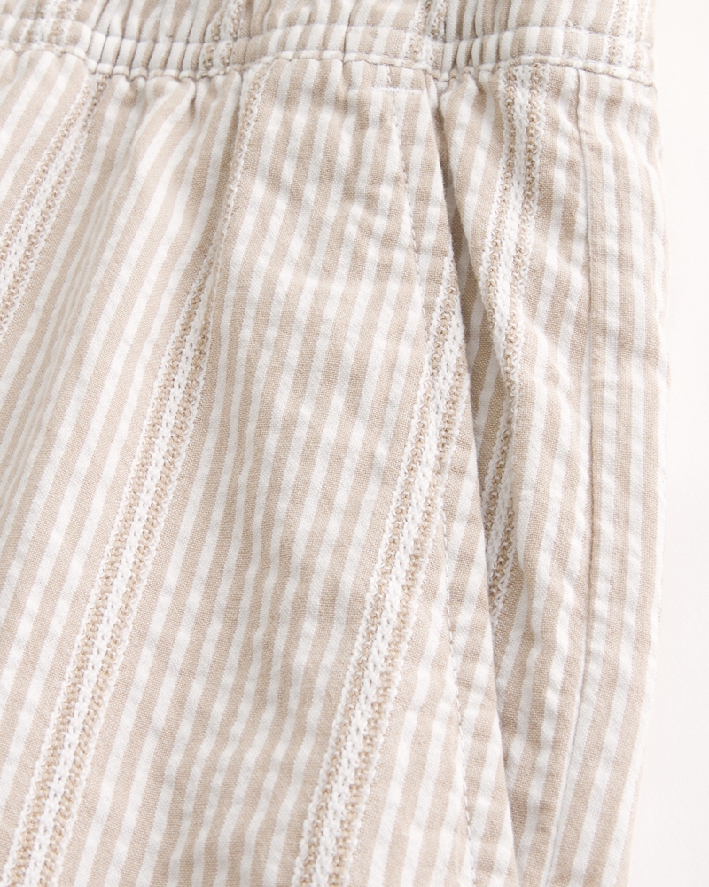 Above-the-Knee Seersucker Shorts