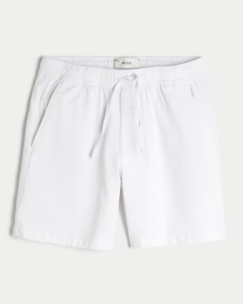 Above-the-Knee Linen-Blend Shorts