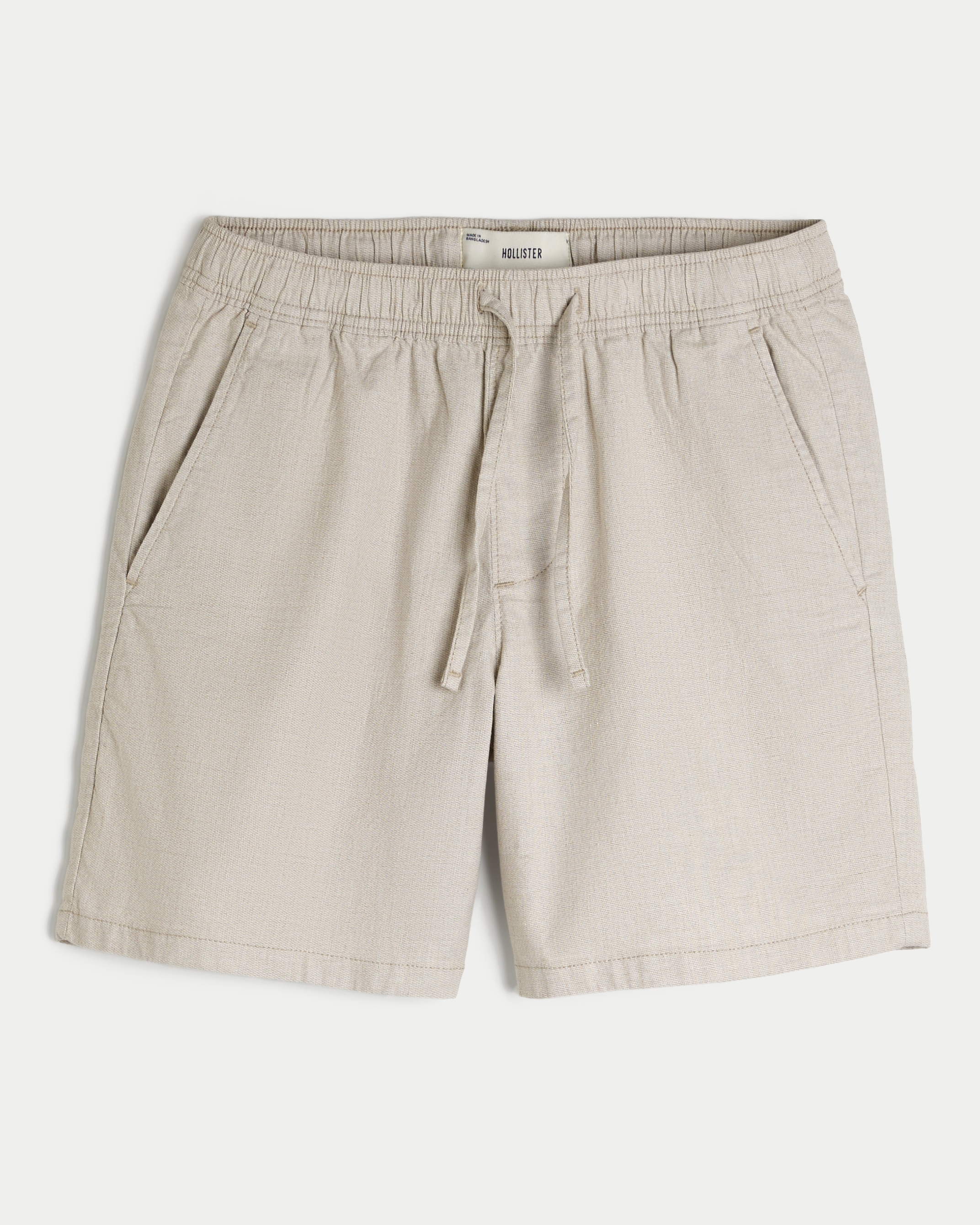 Above-the-Knee Linen-Blend Shorts