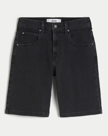 Men s Washed Black Baggy Denim Shorts 11 Men s Sale HollisterCo