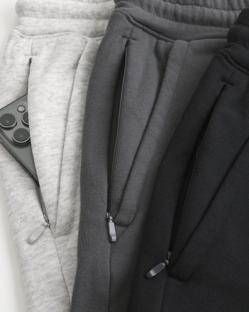 Hollister Feel Good Fleece Mid-Thigh Fleece Logo Shorts 3-Pack