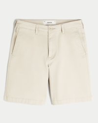 At-the-Knee Twill Shorts