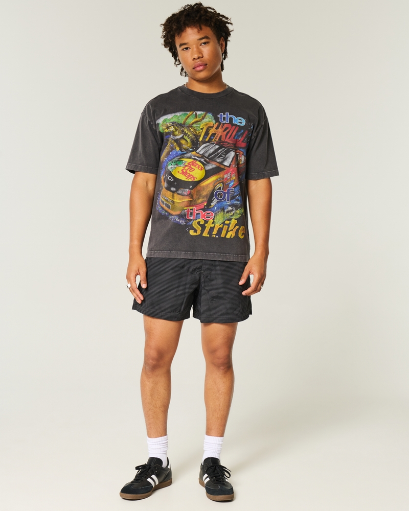 Mid-Thigh Baggy Soccer Shorts