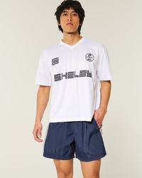 Mid-Thigh Baggy Soccer Shorts