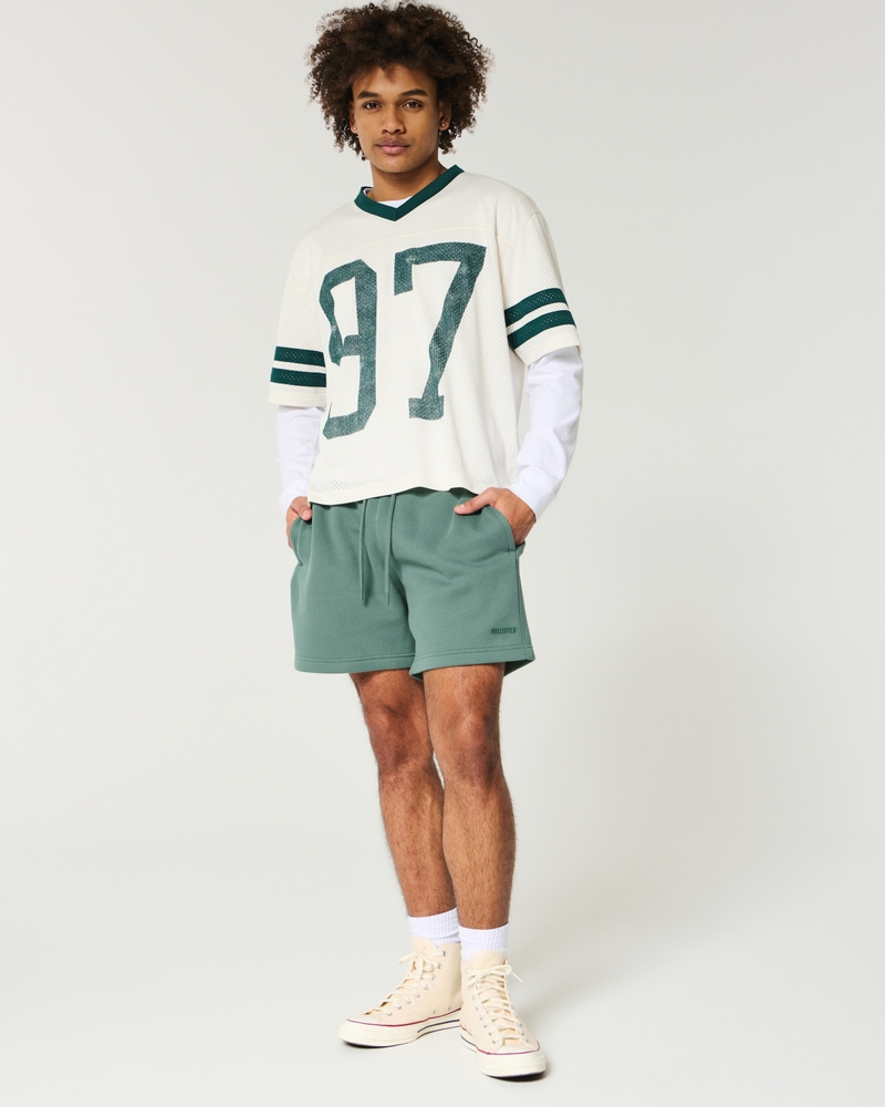 Hollister Feel Good Fleece Mid-Thigh Loose Shorts