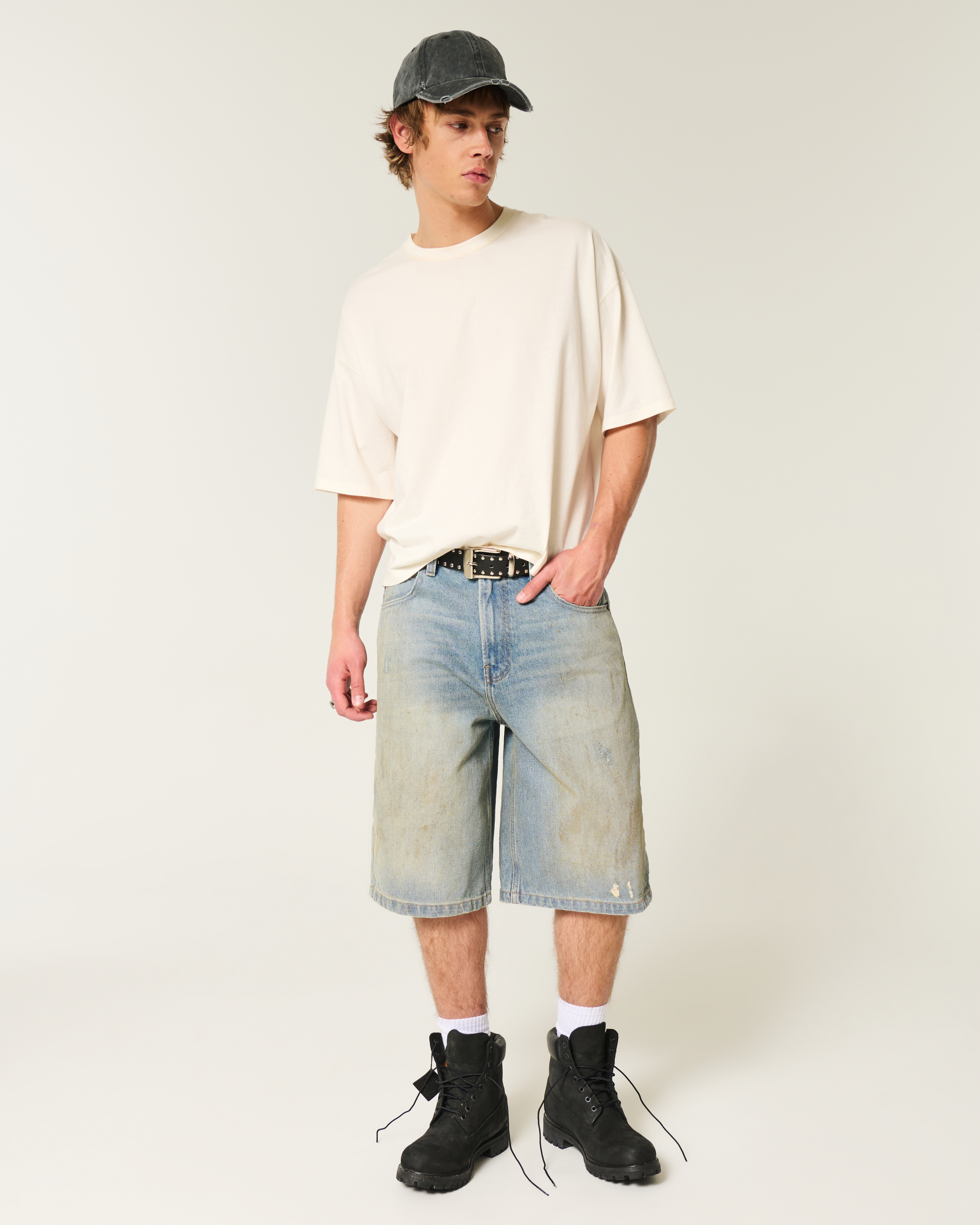HELLRAZOR BAGGIE DENIM SHORTS Lサイズ Hellrazor ヘルレイザー BAGGIE COLOR DENIM SHORTS | Hellrazor