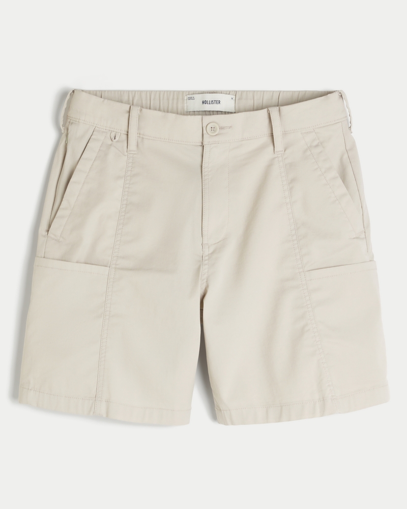 At-the-Knee Twill Shorts