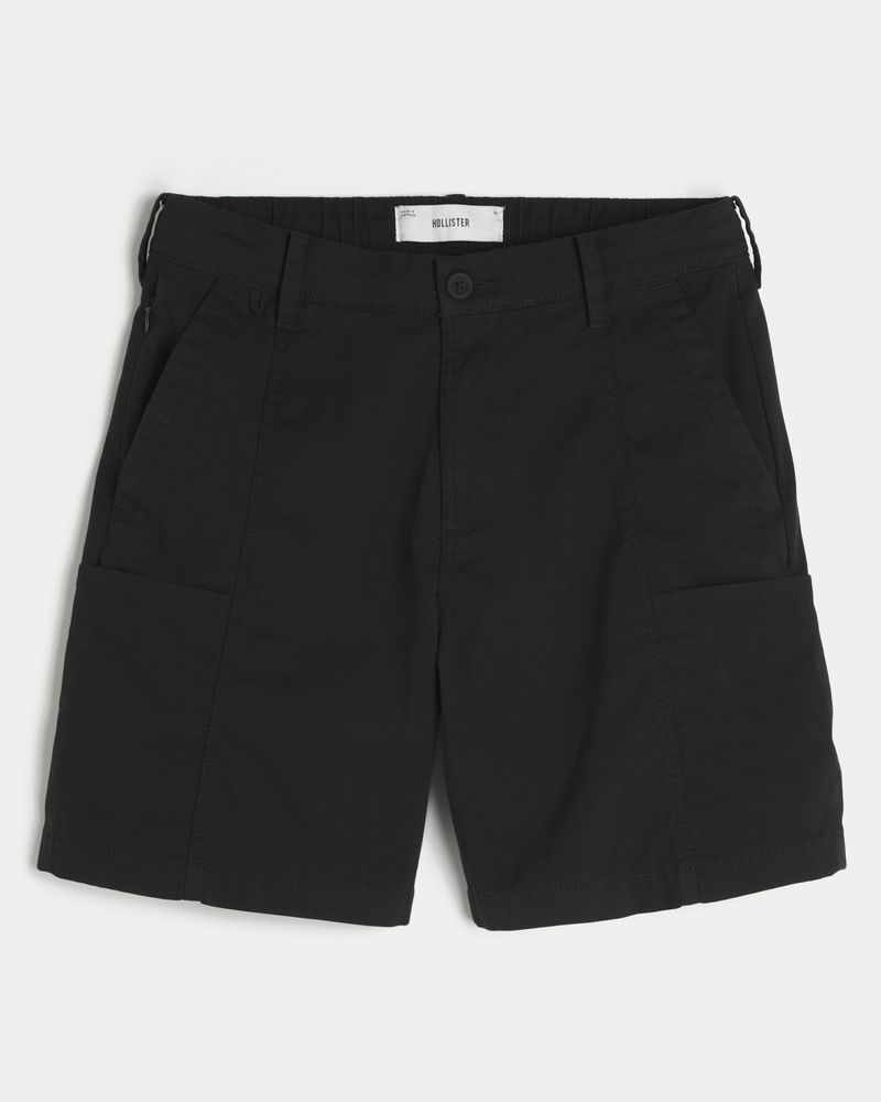 At-the-Knee Twill Shorts