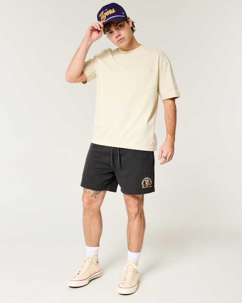 Mid-Thigh Fleece LSU Tigers Graphic Shorts
