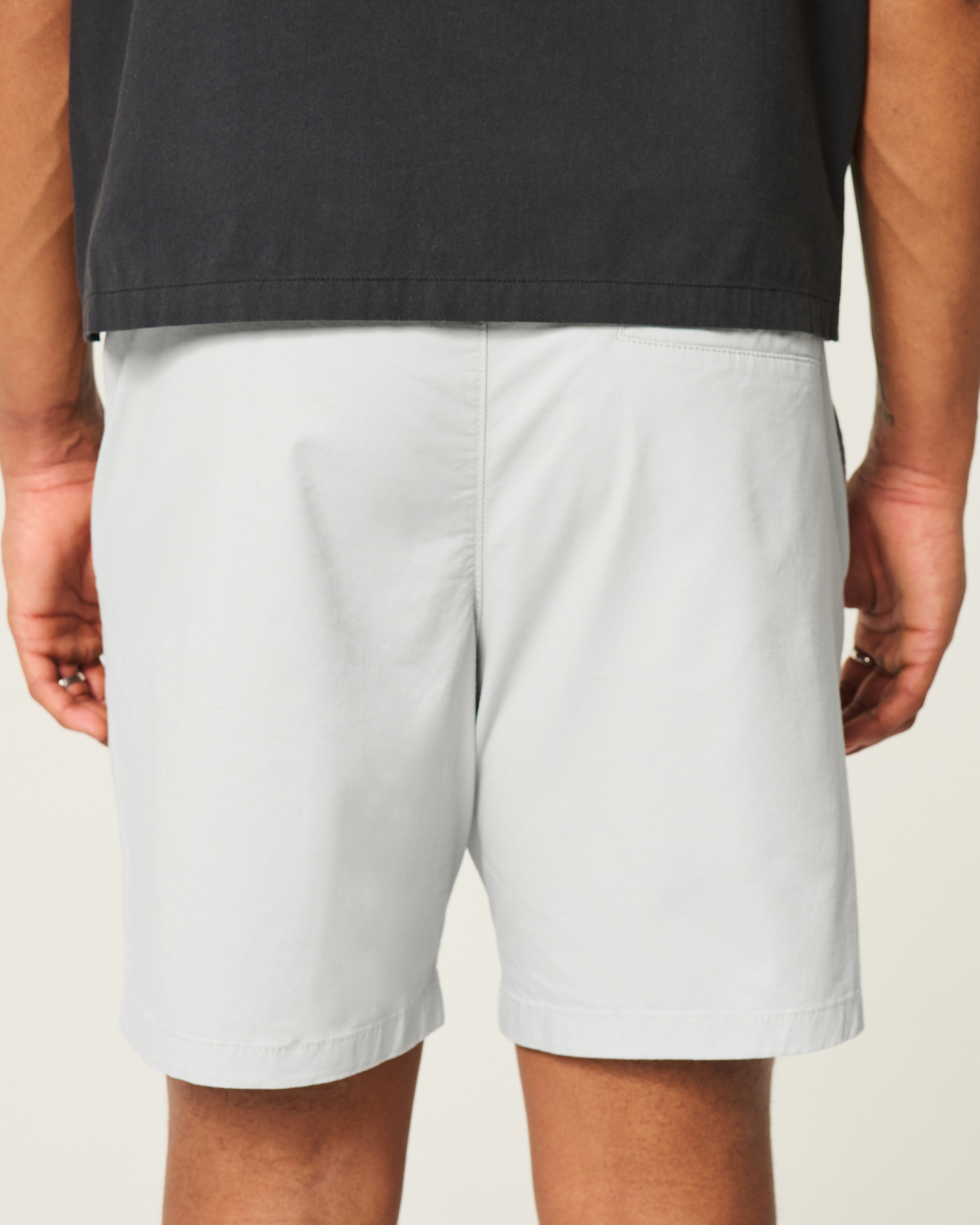 Above-the-Knee Twill Pull-On Shorts