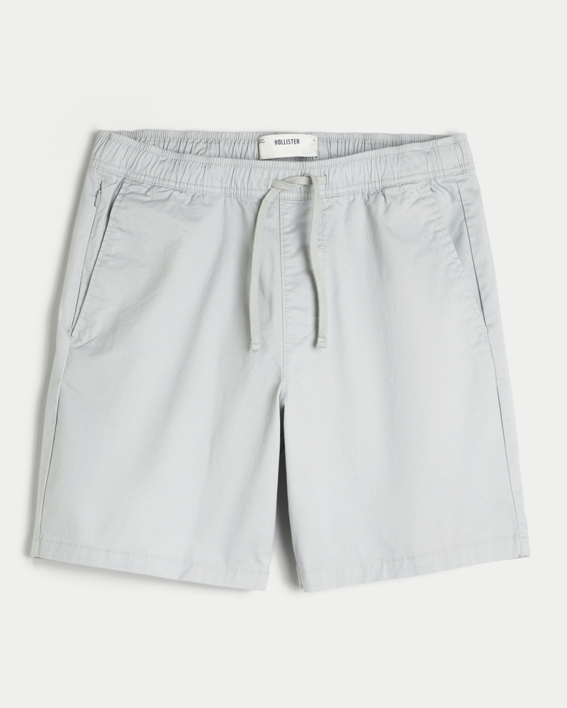 Above-the-Knee Twill Pull-On Shorts