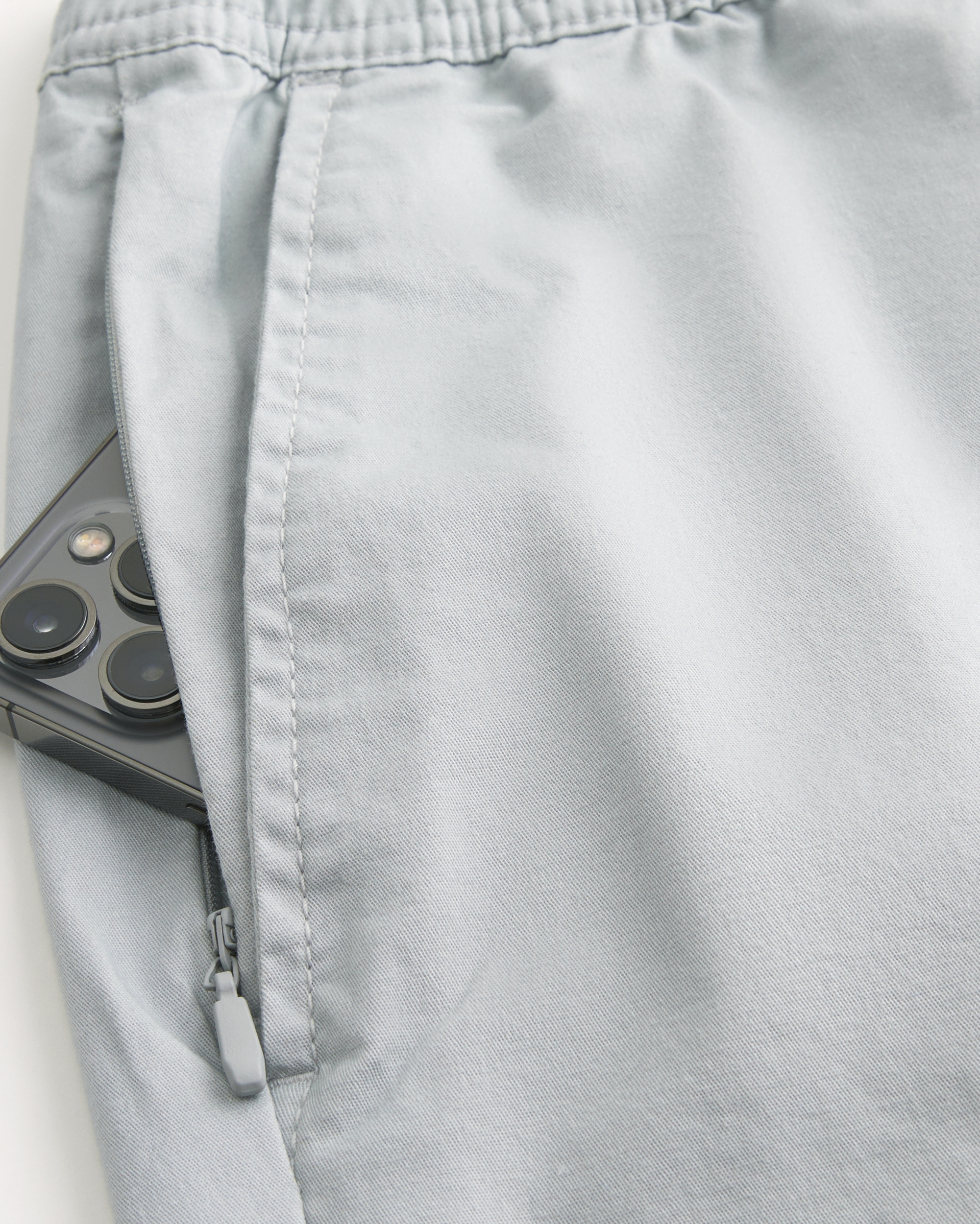 Above-the-Knee Twill Pull-On Shorts