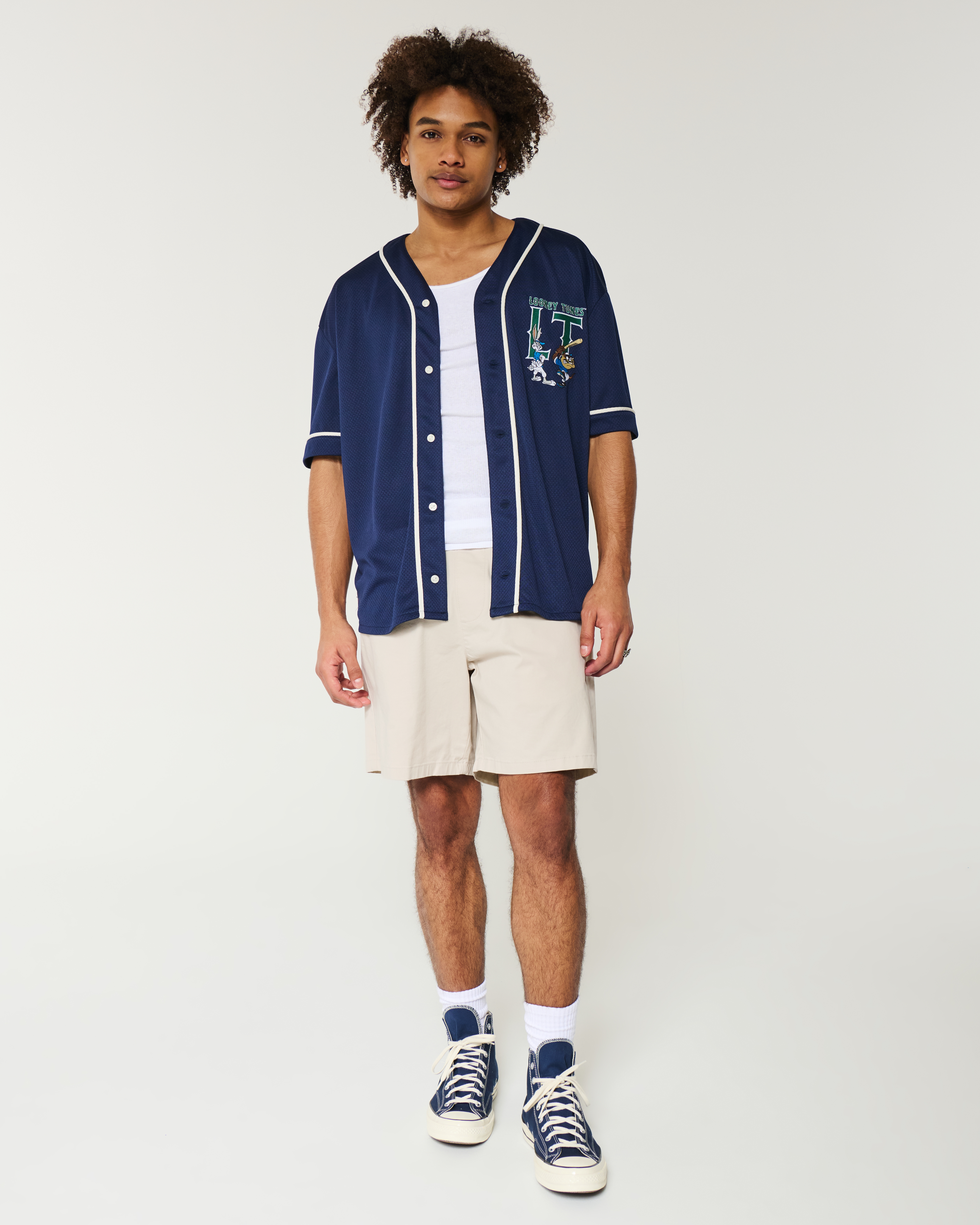 Above-the-Knee Twill Pull-On Shorts