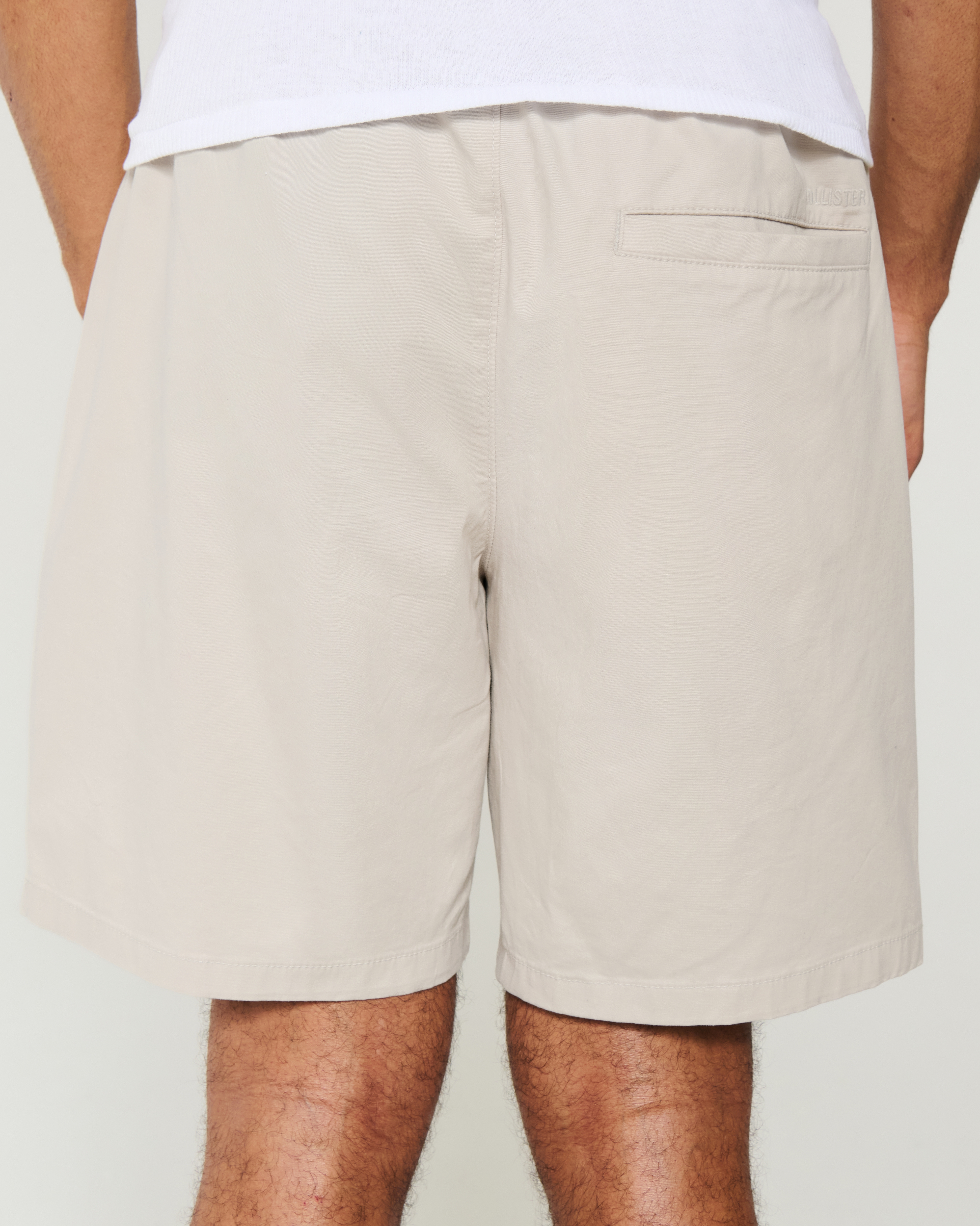 Above-the-Knee Twill Pull-On Shorts
