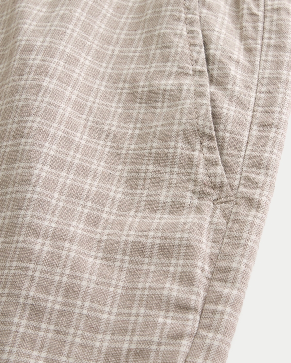 Mid-Thigh Linen-Blend Pull-On Shorts