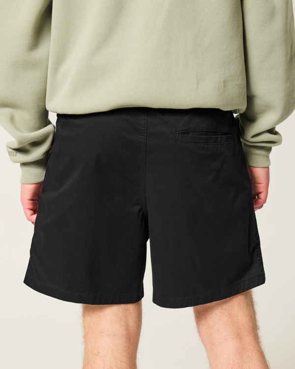 Mid-Thigh Twill Pull-On Shorts