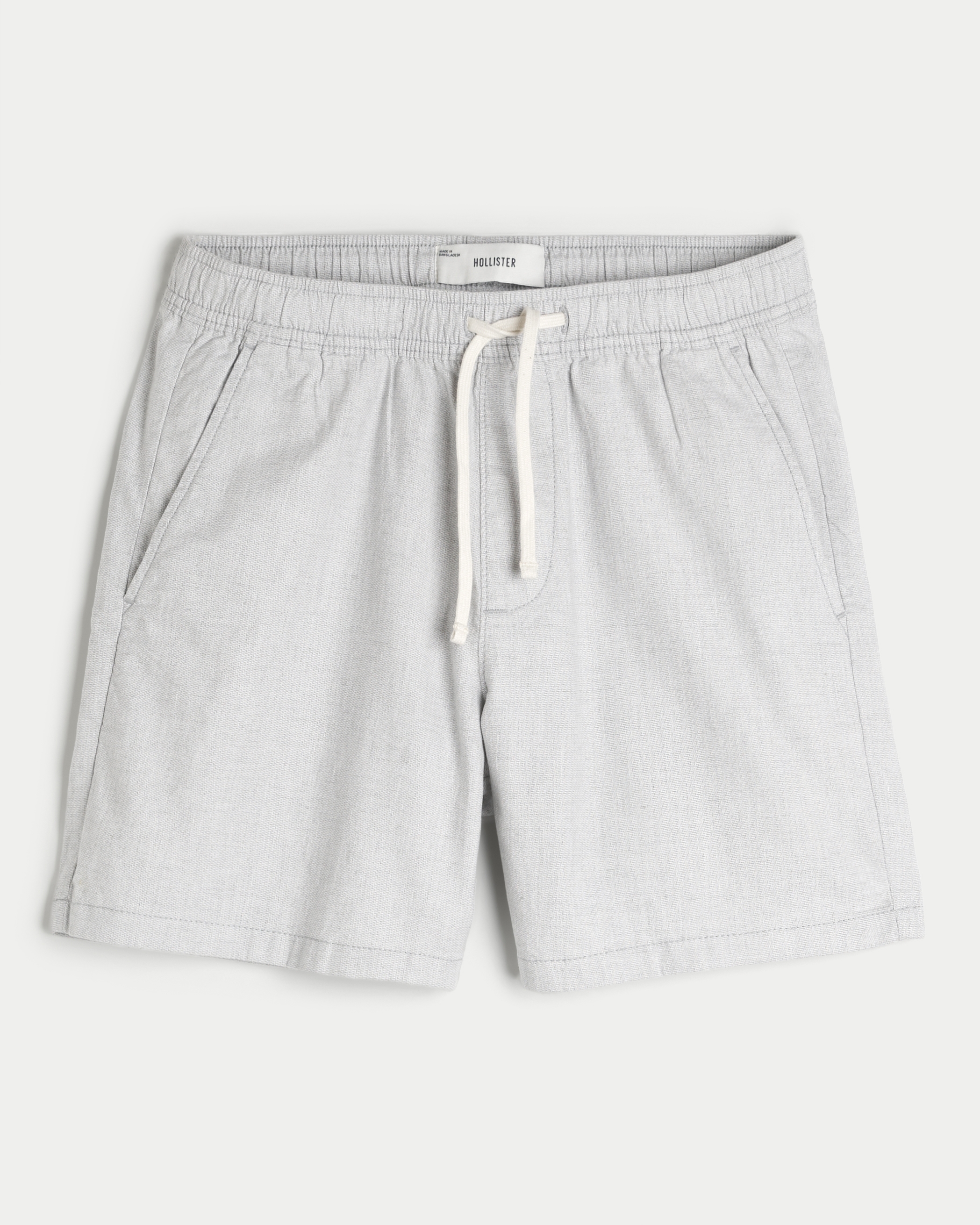 Men's Mid-Thigh Linen-Blend Pull-On Shorts | Men's Bottoms Men's Mid-Thigh Linen-Blend Pull-On Shorts | Men's Bottoms