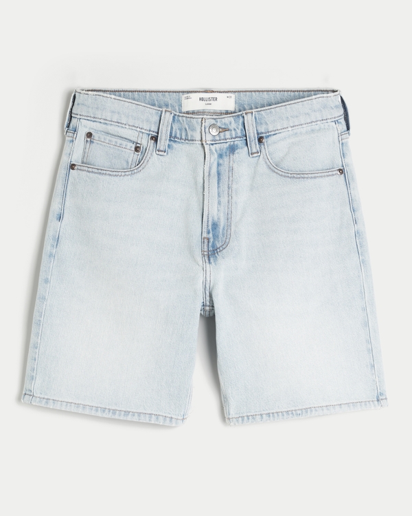 Above-the-Knee Loose Denim Shorts