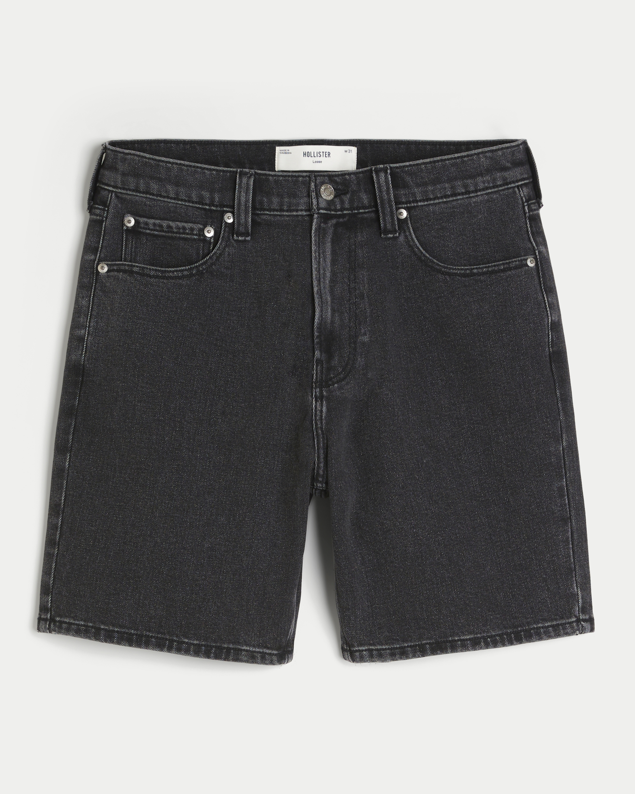 Above-the-Knee Loose Denim Shorts