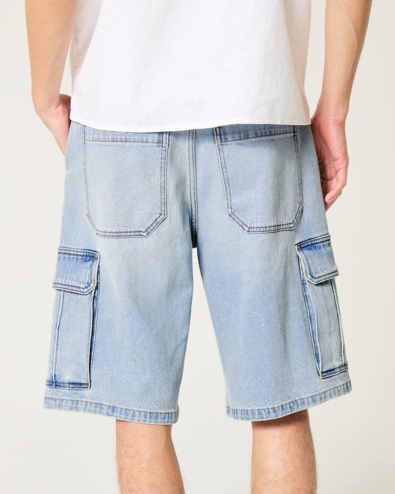 Baggy Cargo Jean Shorts