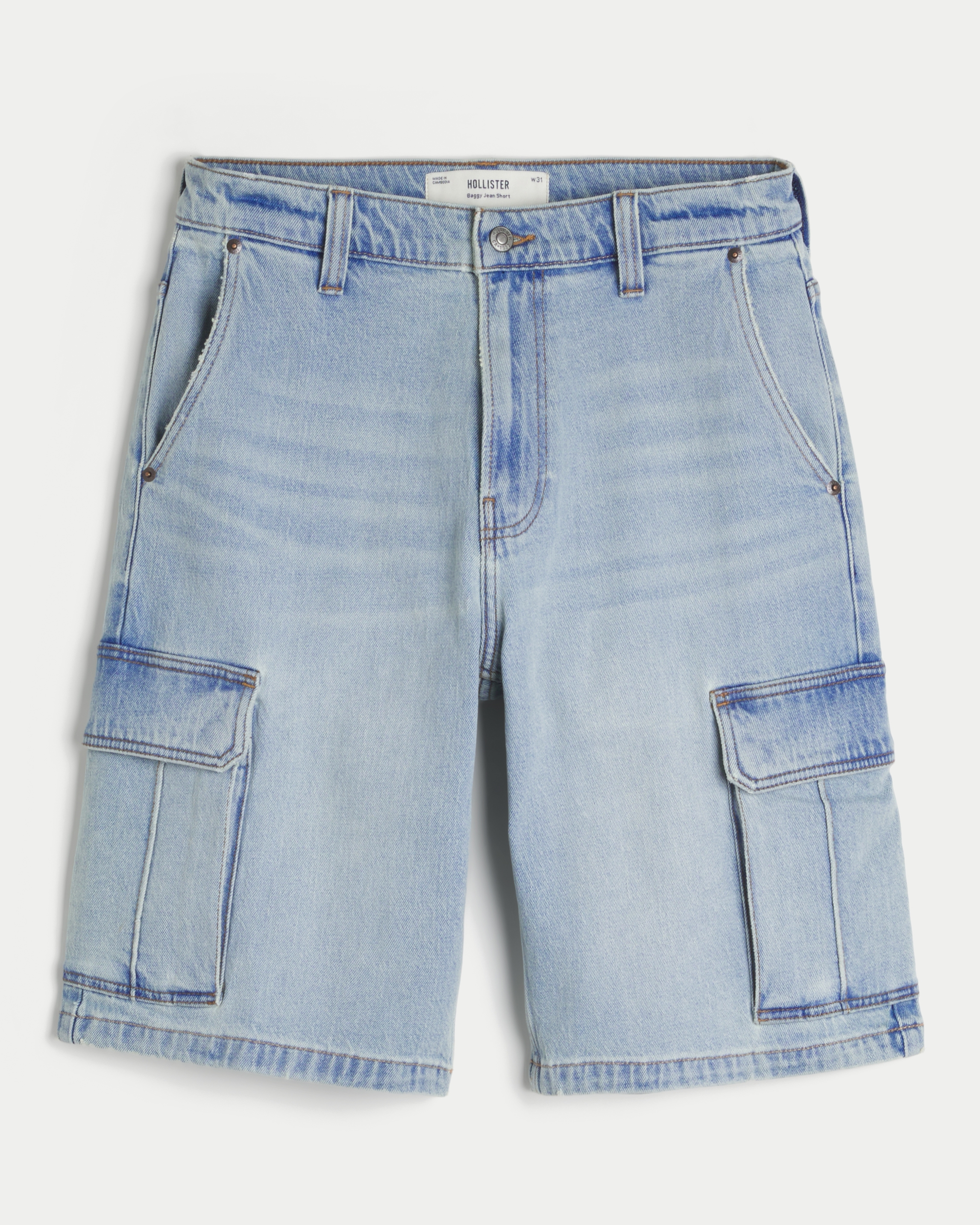 Baggy Denim Cargo Shorts