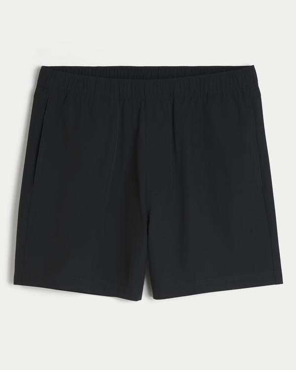 Mid-Thigh Hybrid Active Shorts, Black view 1
