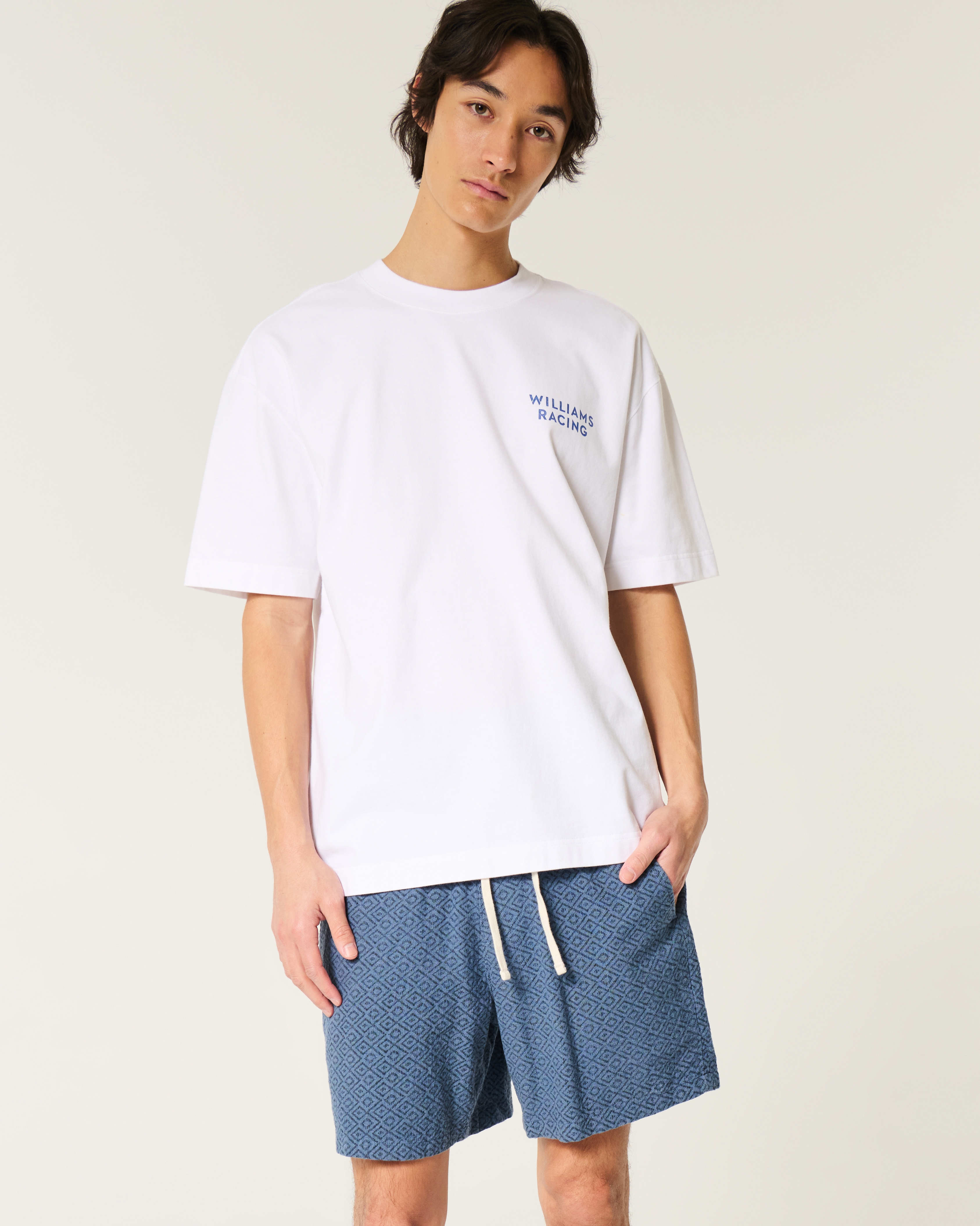 Linen-Blend Pull-On Shorts