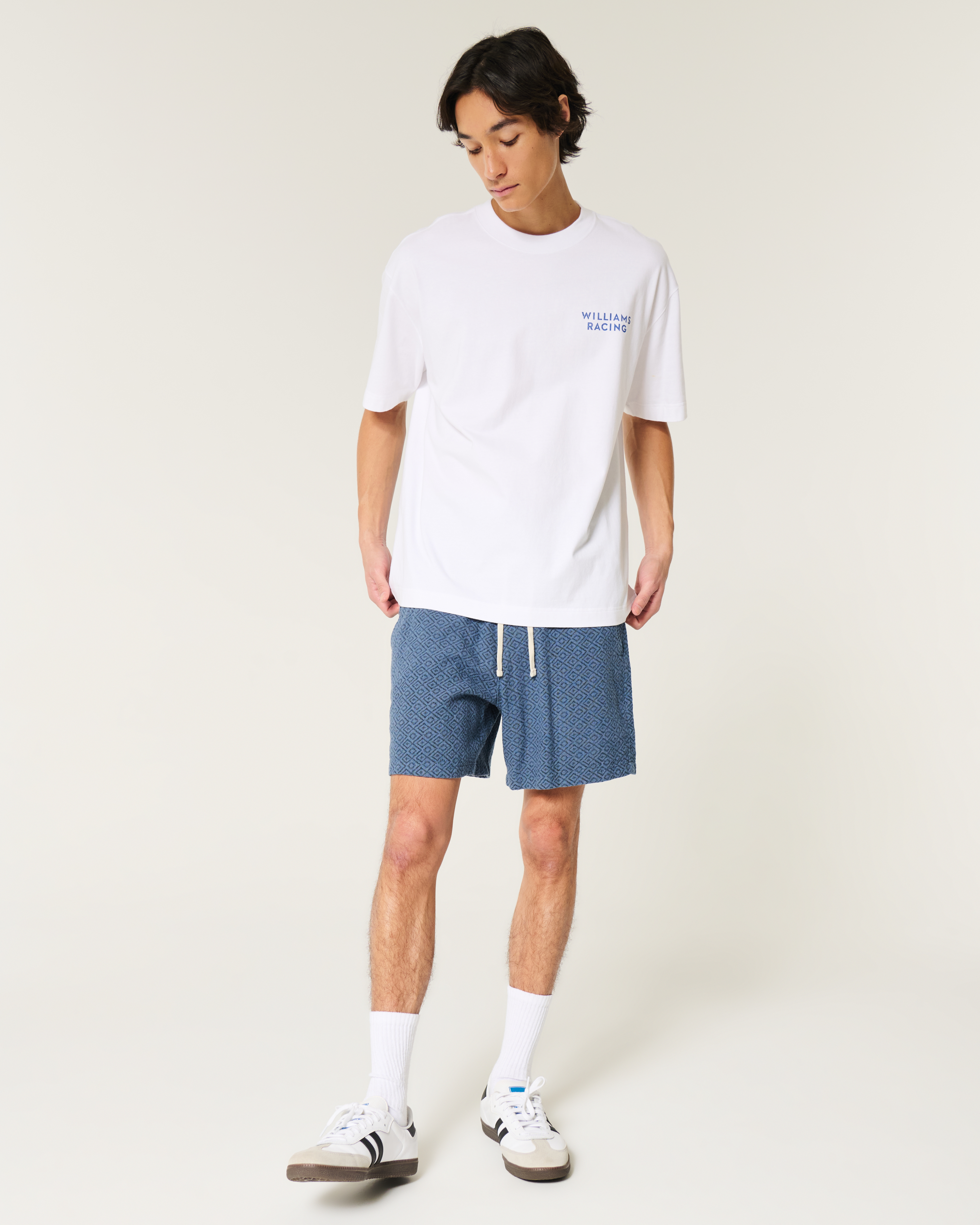 Linen-Blend Pull-On Shorts