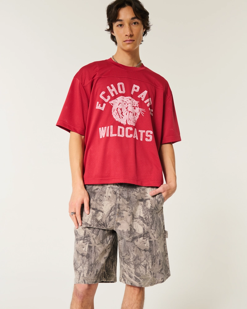 Camo Baggy Painter Jean Shorts