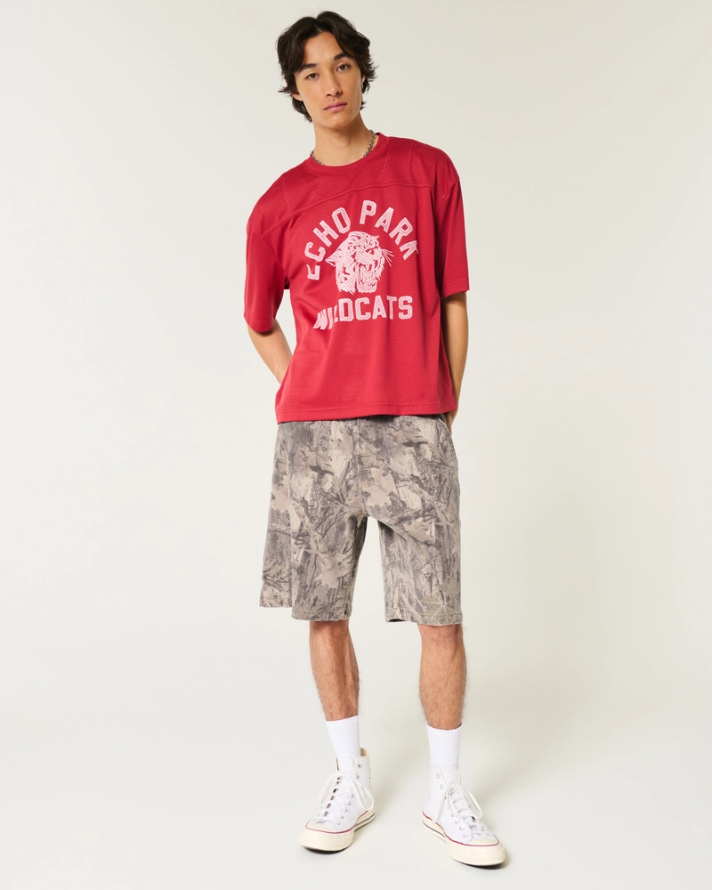 Camo Baggy Painter Jean Shorts