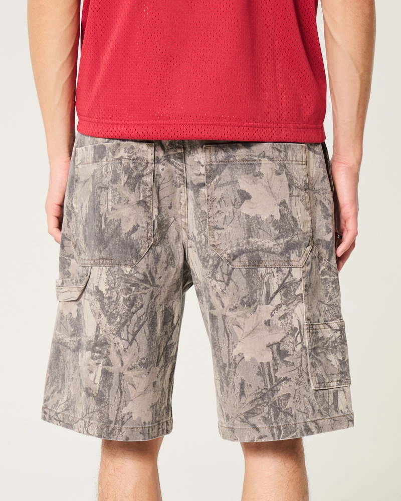Camo Baggy Painter Jean Shorts