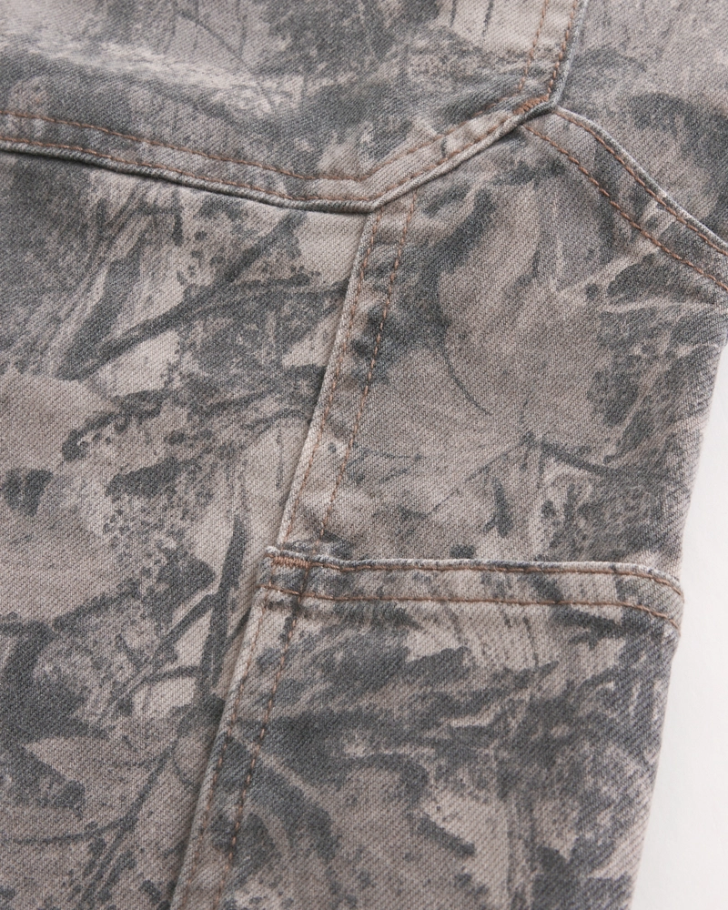 Camo Baggy Painter Jean Shorts