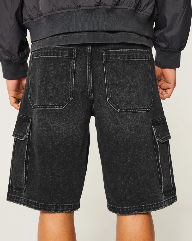 Baggy Cargo Jean Shorts