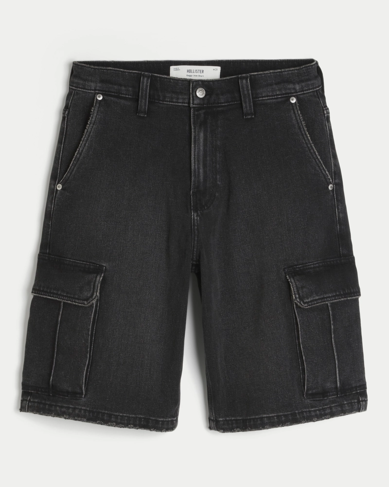 Baggy Cargo Jean Shorts