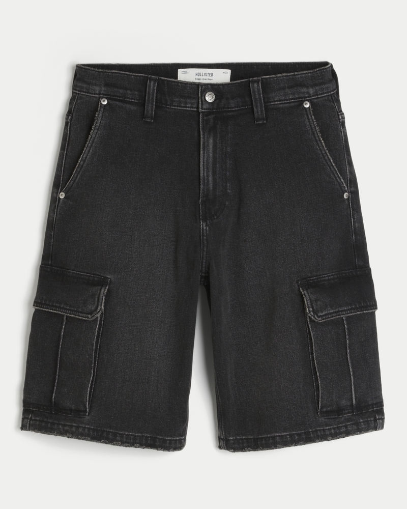 Baggy Cargo Jean Shorts