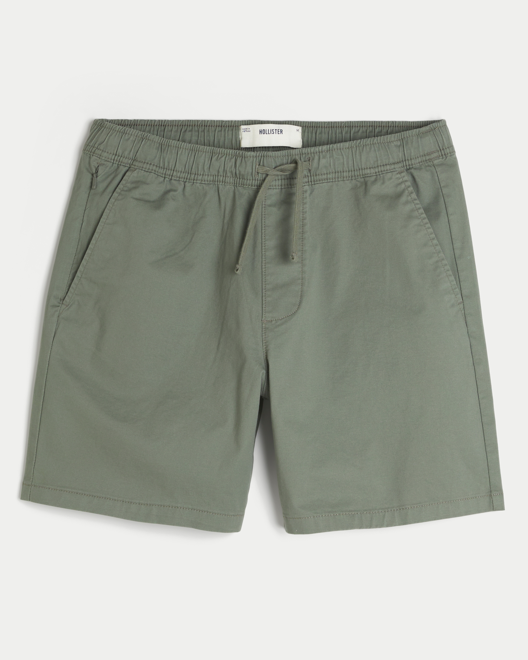 Men's Above-the-Knee Twill Pull-On Shorts | Men's Bottoms