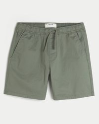 Above-the-Knee Twill Pull-On Shorts