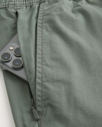 Above-the-Knee Twill Pull-On Shorts