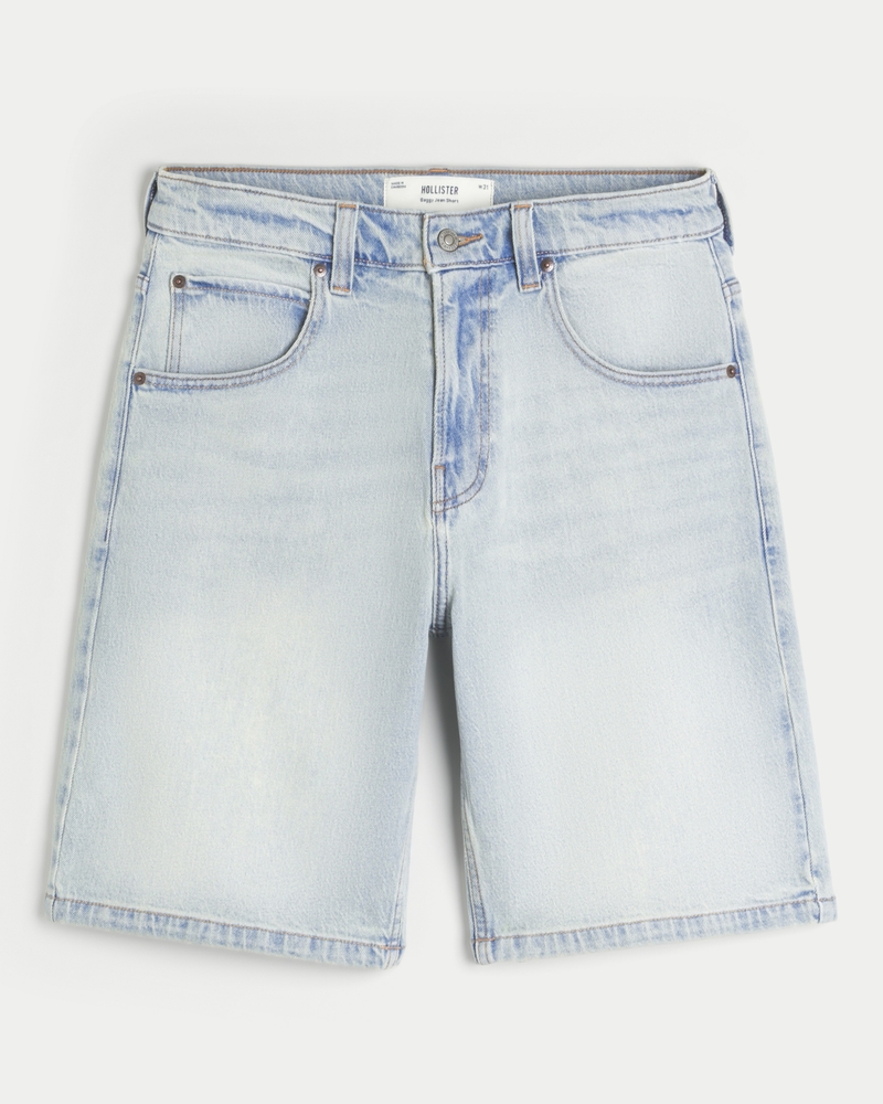Men's Medium Wash Baggy Denim Shorts | Men's Clearance
