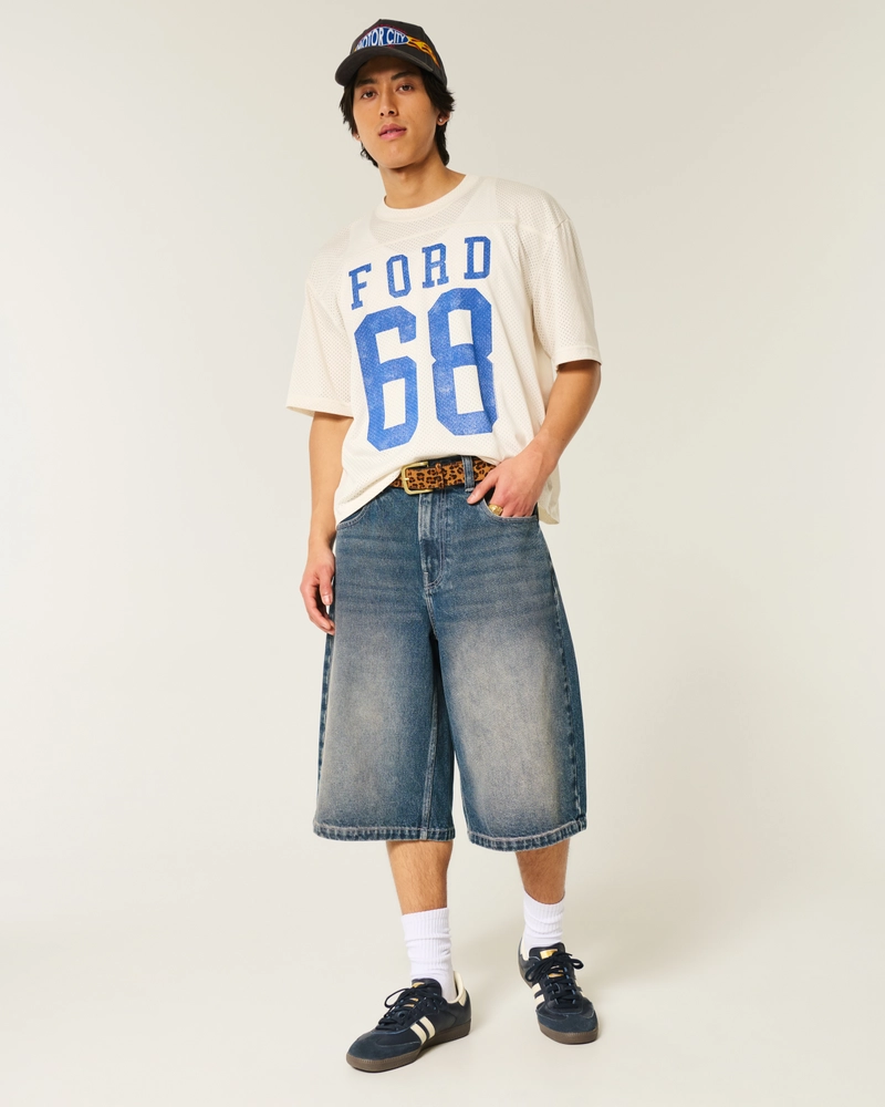 Medium Wash Half Pant Denim Shorts
