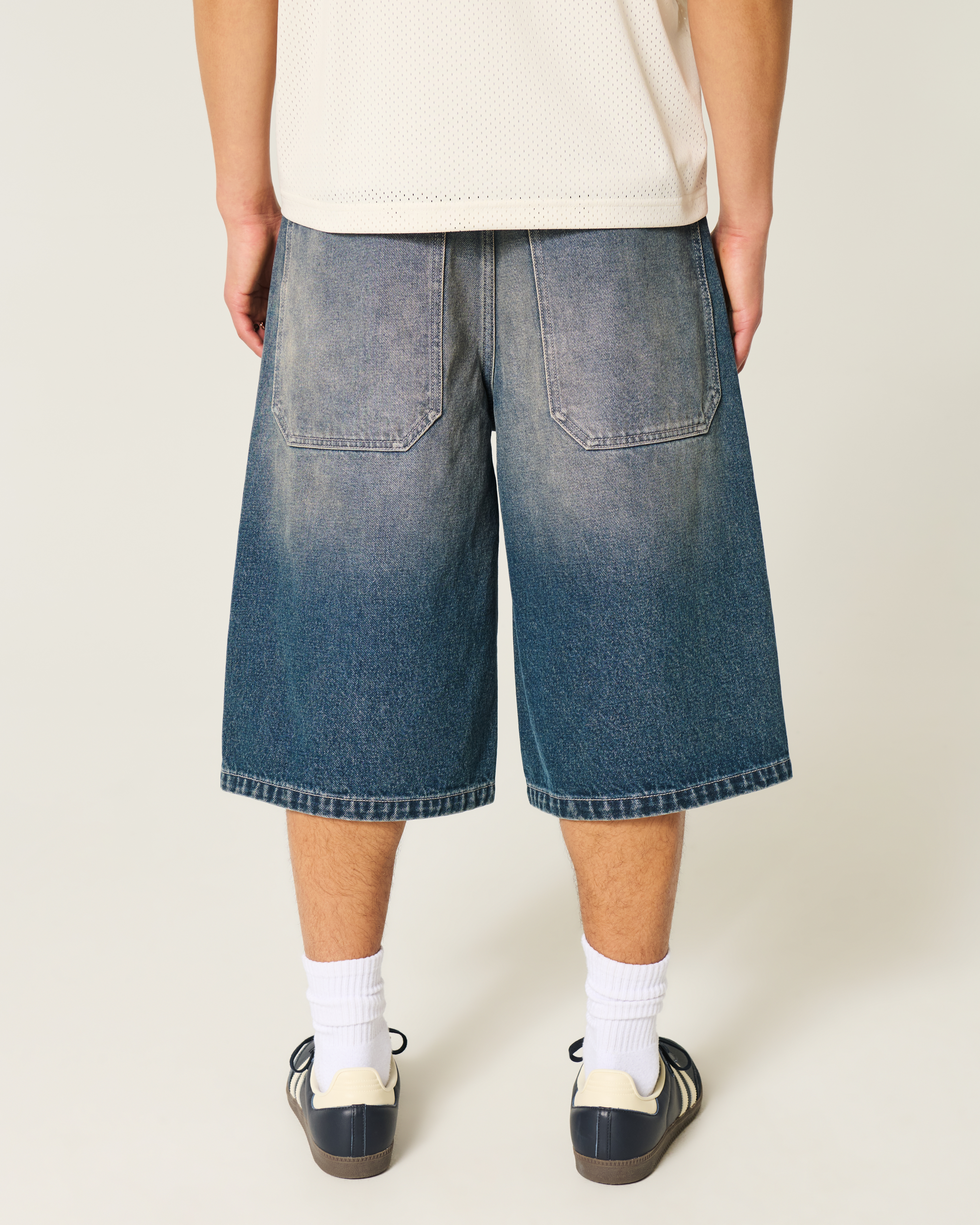 Medium Wash Denim Half Pants