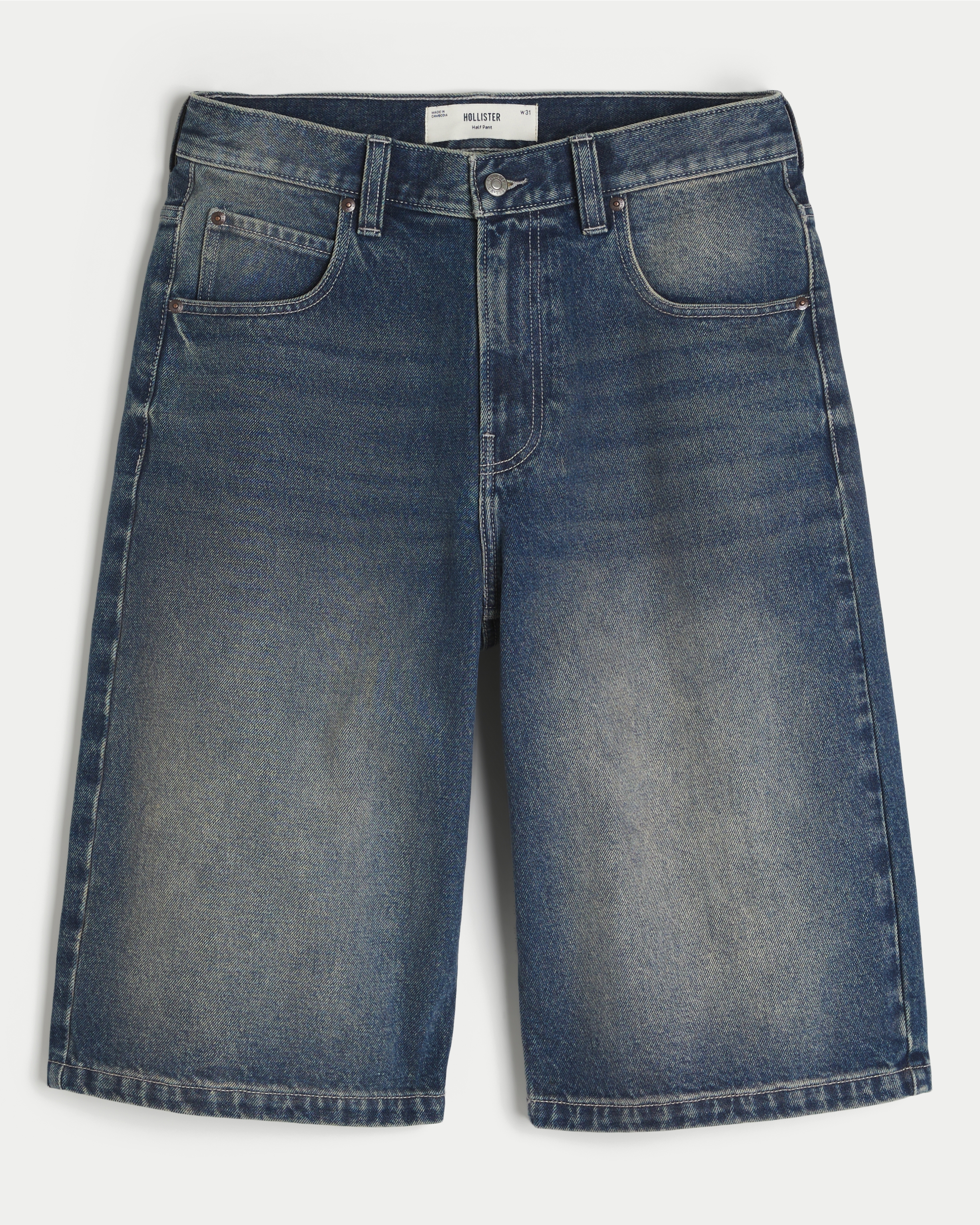 Medium Wash Denim Half Pants