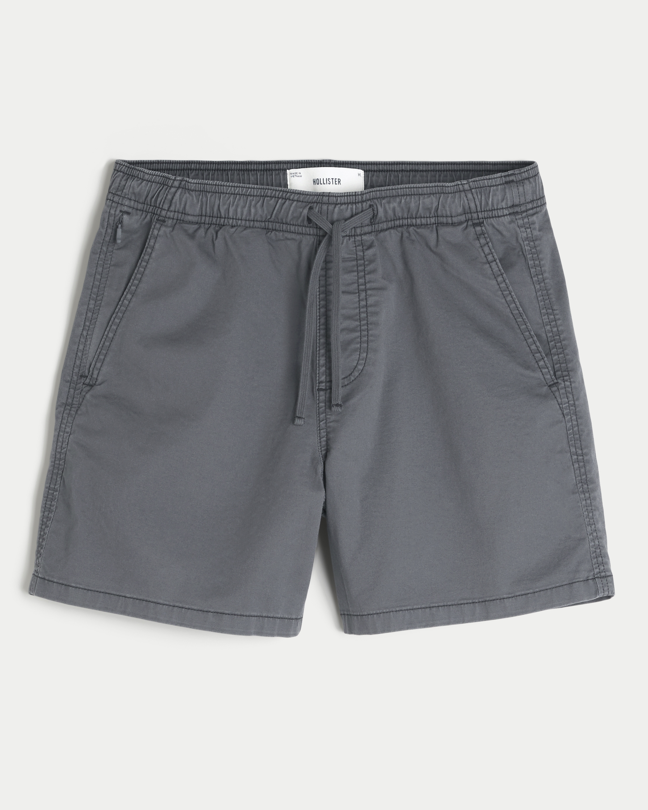 Mid-Thigh Twill Pull-On Shorts